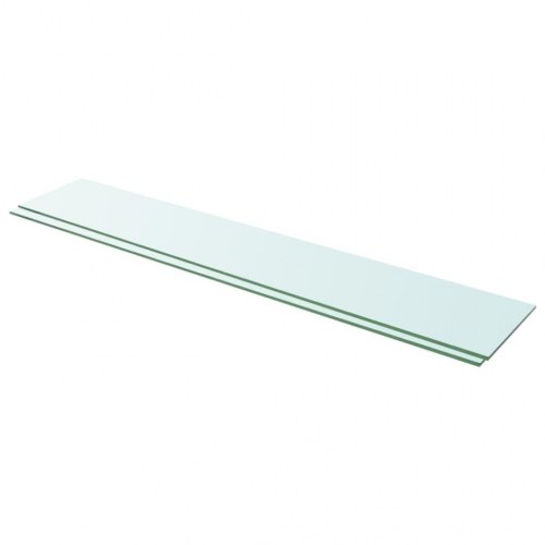 Hylder 2 stk. glaspanel 110 × 20 cm - klar