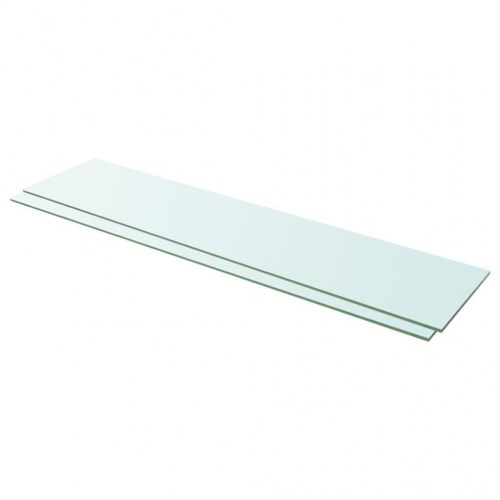 Hylder 2 stk. i hærdet glas - 110 × 25 cm, klar