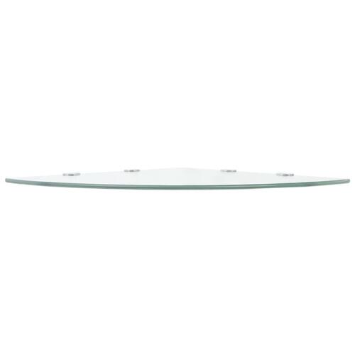Hjørnehylder m. krombeslag 2 stk. 45x45 cm glas klar