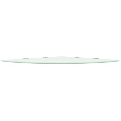 Hjørnehylder m. krombeslag 2 stk. 45 x 45 cm glas hvid