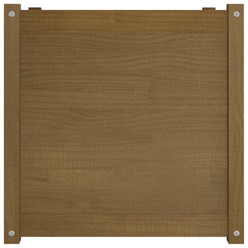 Plantekasser 2 stk. 60x60x60 cm massivt fyrretræ gyldenbrun