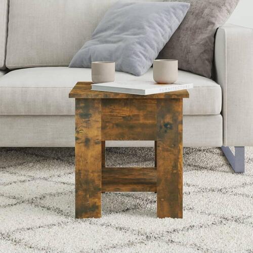 Sofabord 40x40x42 cm konstrueret træ røget egetræsfarve