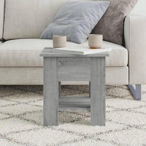 Sofabord 40x40x42 cm konstrueret træ sonoma-eg
