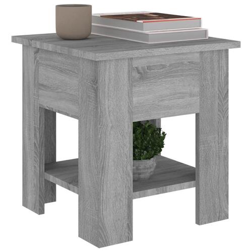 Sofabord 40x40x42 cm konstrueret træ sonoma-eg