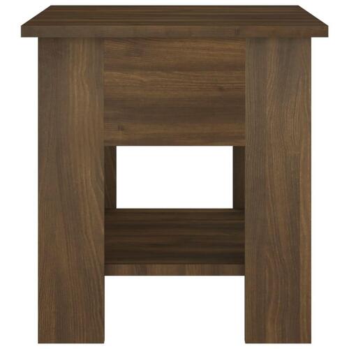 Sofabord 40x40x42 cm konstrueret træ brunt egetræ