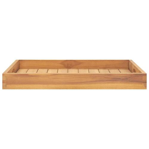Serveringsbakke 60x60 cm massivt teaktræ