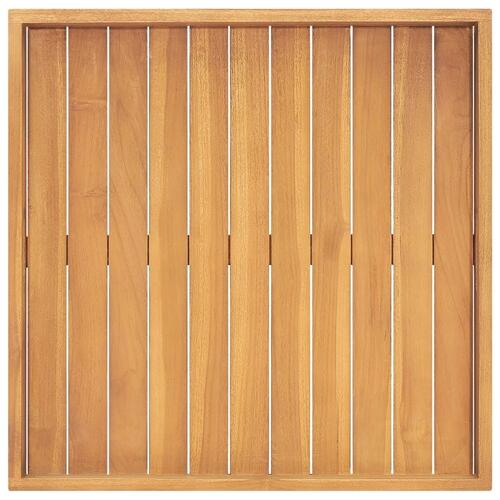 Serveringsbakke 60x60 cm massivt teaktræ