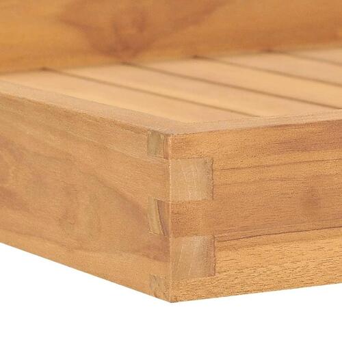 Serveringsbakke 60x60 cm massivt teaktræ