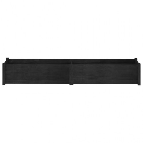 Plantekasser 2 stk. 200x31x31 cm massivt fyrretræ sort