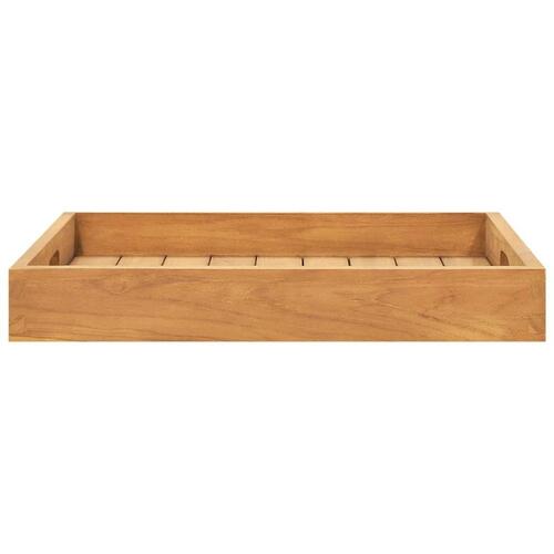 Serveringsbakke 50x50 cm massivt teaktræ