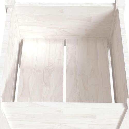 Plantekasser 2 stk. 40x40x70 cm massivt fyrretræ hvid