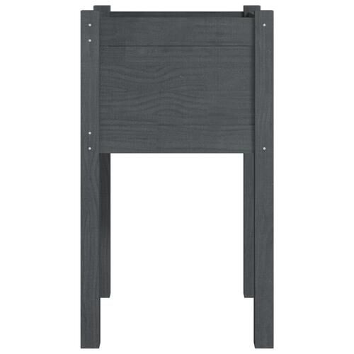 Plantekasse 40x40x70 cm massivt fyrretræ grå