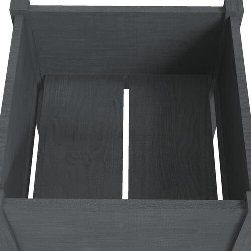 Plantekasse 40x40x70 cm massivt fyrretræ grå