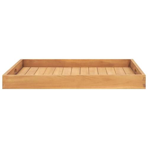 Serveringsbakke 70x70 cm massivt teaktræ