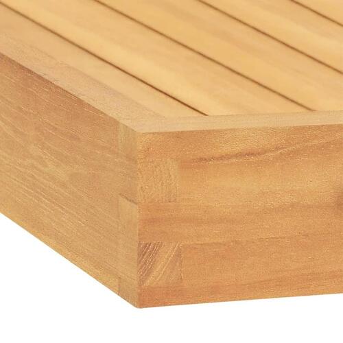 Serveringsbakke 70x70 cm massivt teaktræ