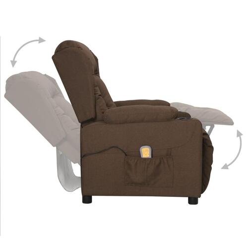 Massagestol stof brun
