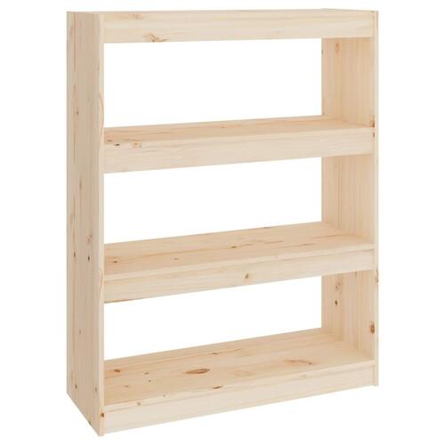 Bogreol/rumdeler 80x30x103,5cm massivt fyrretræ