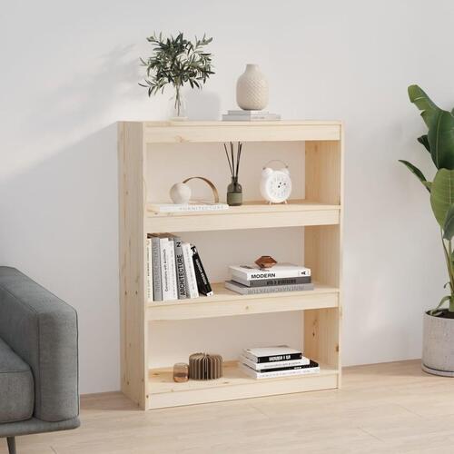 Bogreol/rumdeler 80x30x103,5cm massivt fyrretræ