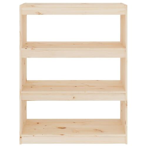 Bogreol/rumdeler 80x30x103,5cm massivt fyrretræ