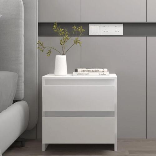 Sengebord 45x34,5x44,5 konstrueret træ hvid