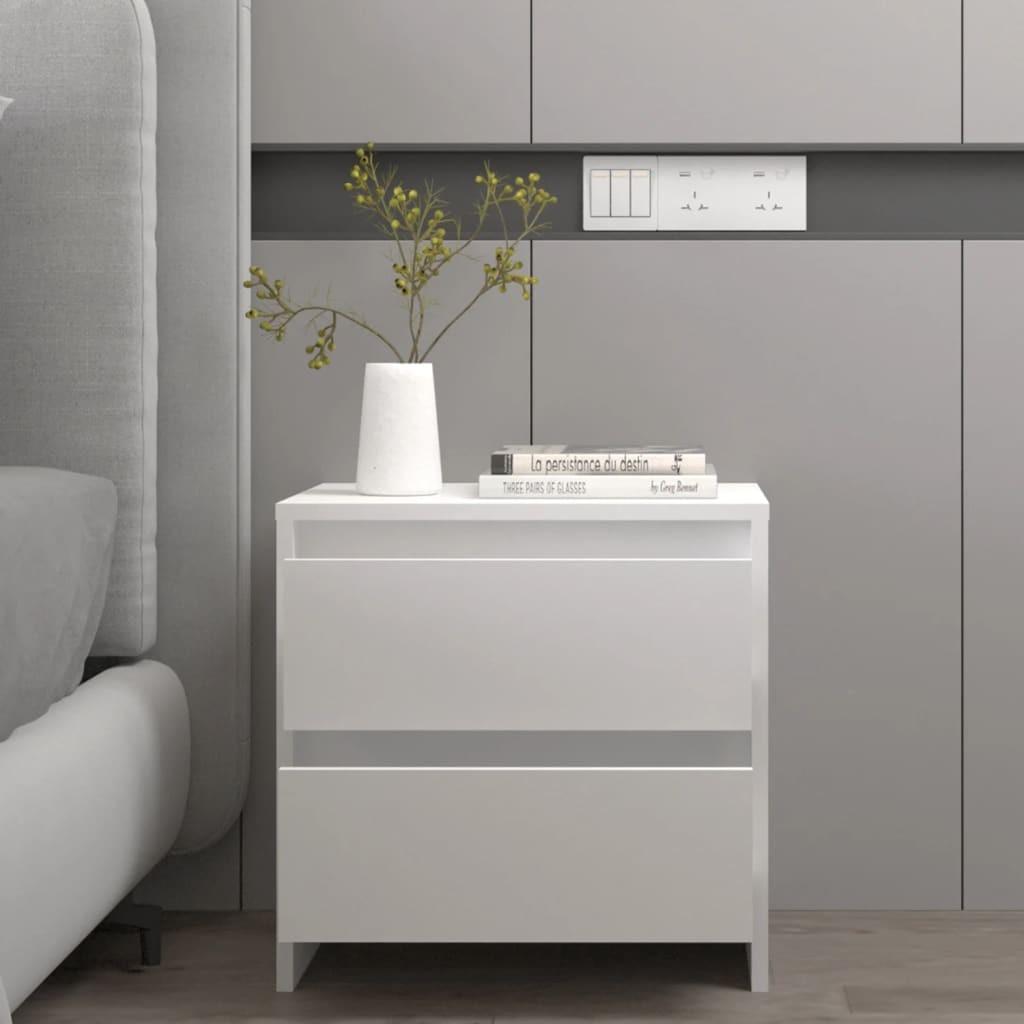 Sengebord 45x34,5x44,5 konstrueret træ hvid