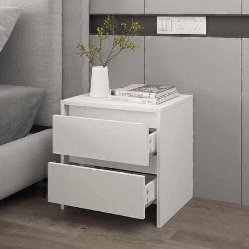 Sengebord 45x34,5x44,5 konstrueret træ hvid