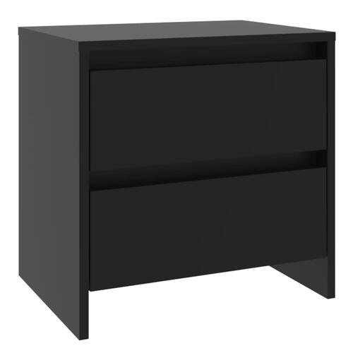 Sengebord 45x34,5x44,5 cm konstrueret træ sort