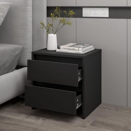 Sengebord 45x34,5x44,5 cm konstrueret træ sort