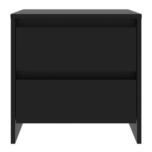 Sengebord 45x34,5x44,5 cm konstrueret træ sort