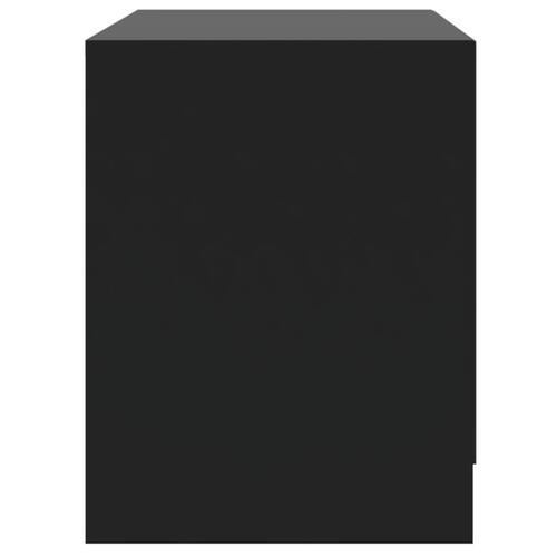Sengeborde 2 stk. 45x34,5x44,5 cm konstrueret træ sort