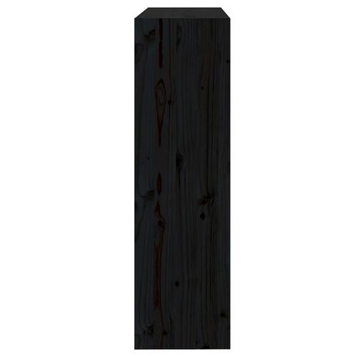 Bogreol/rumdeler 80x30x103,5cm massivt fyrretræ sort