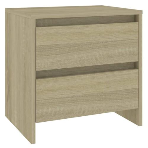 Sengebord 45x34,5x44,5 cm konstrueret træ sonoma-eg