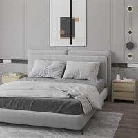Sengeborde 2 stk. 45x34,5x44,5 cm konstrueret træ Sonoma-eg