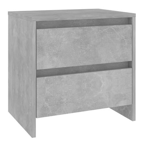 Sengeborde 2 stk. 45x34,5x44,5 cm konstrueret træ betongrå