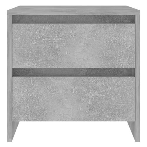 Sengeborde 2 stk. 45x34,5x44,5 cm konstrueret træ betongrå