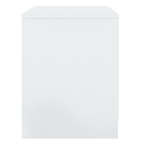 Sengebord 2 stk. 45x34,5x44,5 cm konstrueret træ hvid højglans