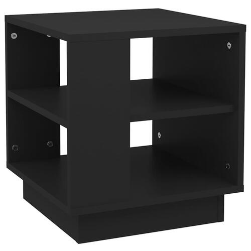 Sofabord 40x40x43 cm konstrueret træ sort