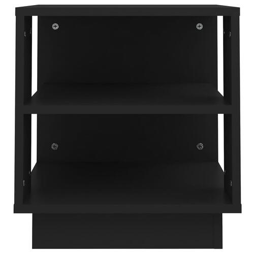 Sofabord 40x40x43 cm konstrueret træ sort