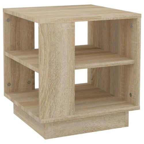 Sofabord 40x40x43 cm konstrueret træ sonoma-eg