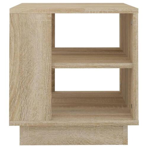 Sofabord 40x40x43 cm konstrueret træ sonoma-eg