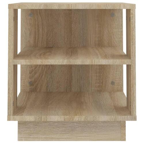Sofabord 40x40x43 cm konstrueret træ sonoma-eg