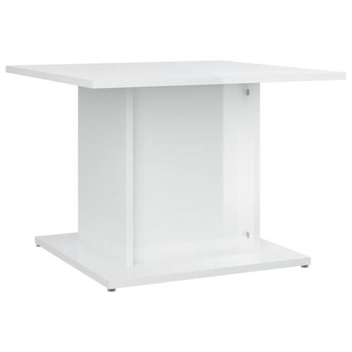 Sofabord 55,5x55,5x40 cm konstrueret træ hvid højglans