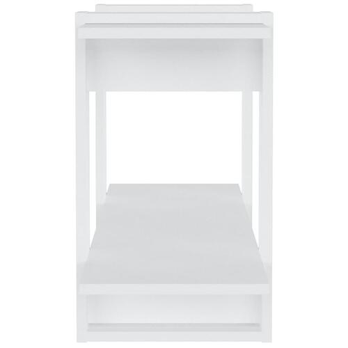 Bogreol 100x30x51 cm konstrueret træ hvid