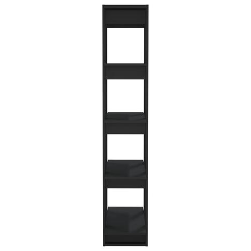 Bogreol/rumdeler 80x30x160 cm konstrueret træ sort