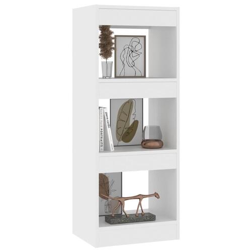 Bogreol/rumdeler 40x30x103 cm konstrueret træ hvid