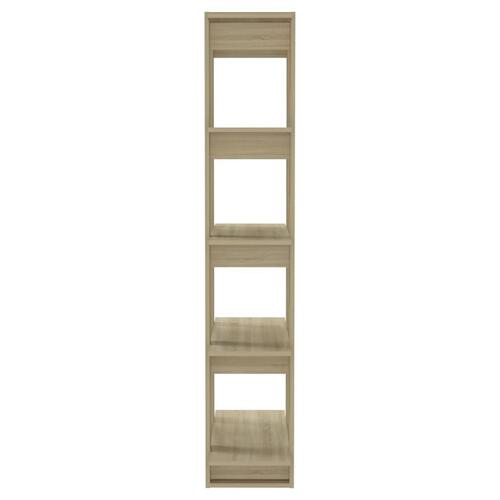 Bogreol/rumdeler 80x30x160 cm konstrueret træ sonoma-eg