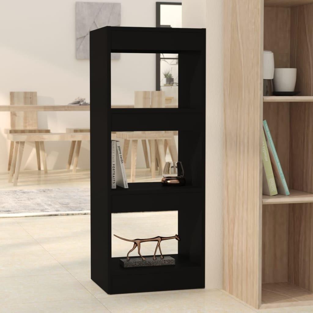 Bogreol/rumdeler 40x30x103 cm konstrueret træ sort