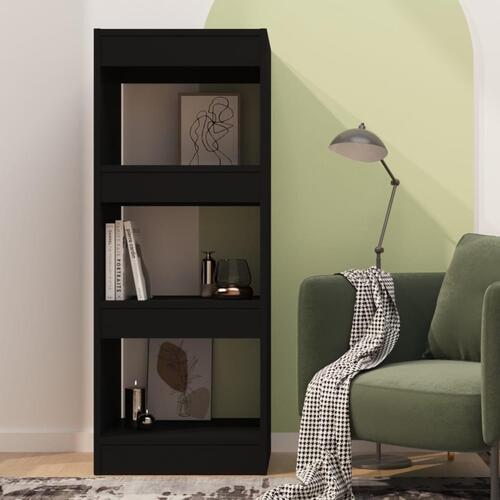 Bogreol/rumdeler 40x30x103 cm konstrueret træ sort