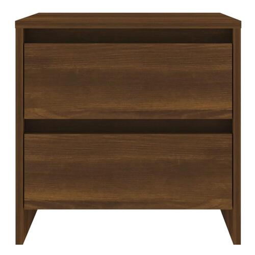 Sengeborde 2 stk. 45x34,5x44,5 cm spånplade brun egetræsfarve