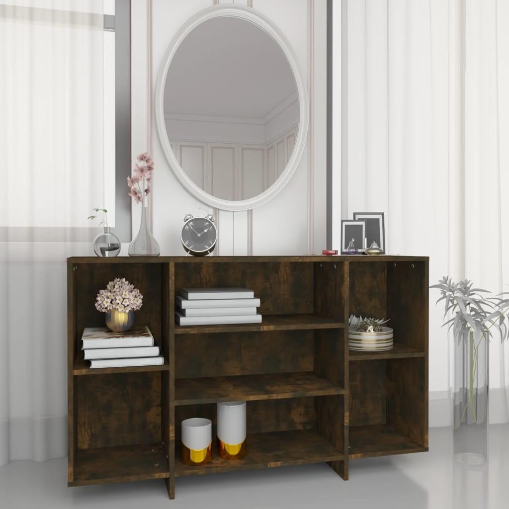 Skænk 120x30x75 cm konstrueret træ røget egetræsfarve